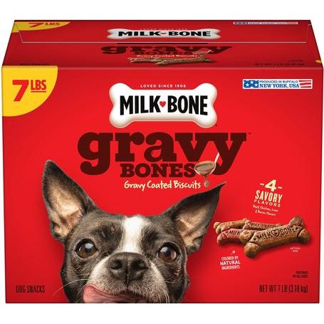 GravyBones Small Biscuit Dog Treats, 3.75-lb box