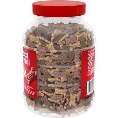 Mini's Flavor Snacks - Galletas para perros con sabor a carne, pollo y tocino, envase de 36 oz