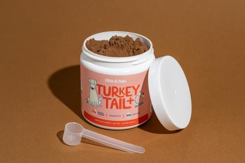 Turkey Tail + Mushroom Bacon Flavored Powdered Dog Food Topper, 2.97-oz jar