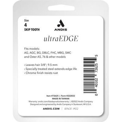 4 Skip Tooth UltraEdge Dog & Cat Clipper Blade Set, 9.5 mm