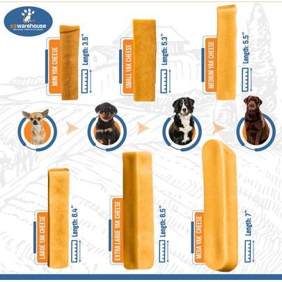 Yak Chews - Golosinas masticables del Himalaya para perros grandes, 25 unidades