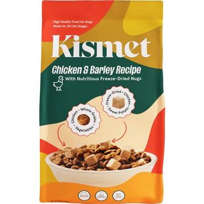 Paquete: Alimento seco para perros Kismet con pollo y cebada y nugs liofilizados (bolsa de 8,6 kg) + Alimento seco con salmón y arroz integral y nugs liofilizados (bolsa de 8,6 kg)