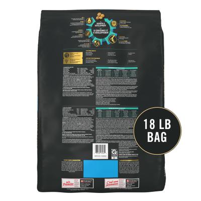 Alimento seco para cachorros de razas grandes con fórmula de pollo y arroz con alto contenido proteico, bolsa de 18 lb