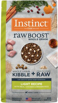 Raw Boost Whole Grain Light Recipe with Real Chicken & Brown Rice Dry Dog Food, 18-lb bag