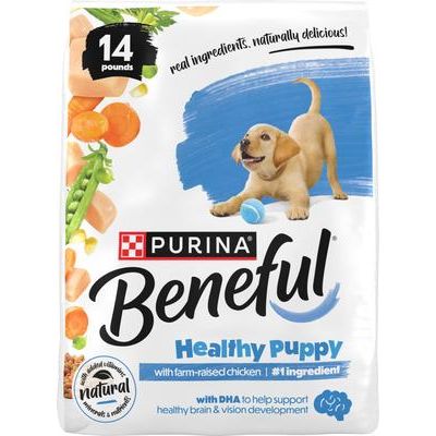 Alimento seco para perros con alto contenido proteico de pollo criado en granja, Healthy Puppy, bolsa de 3.5 lb