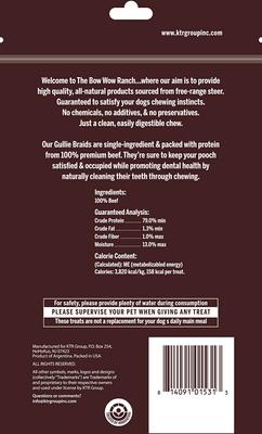 Gullie Braids Dog Chew Treat, 2.5-oz bag