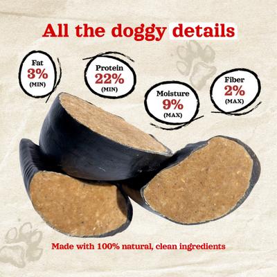 Stuffed Hooves Peanut Butter Flavor Dog Chews, 4 count