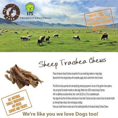 Herders Choice Sheep Trachea Dog Chews, 3.5-oz bag