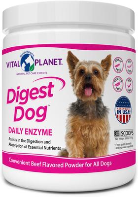 Digest Dog Daily Enzyme Beef Flavor Powder Dog Supplement, 3.9-oz jar