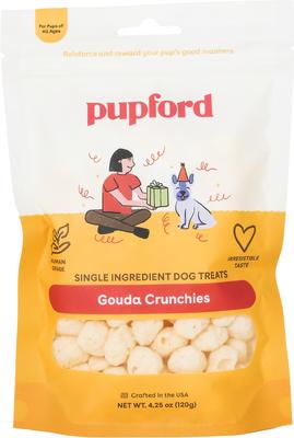 Gouda Crunchies Human-Grade Limited Ingredient Gouda Cheese Flavored Crunchy Dog Treats, 7.5-oz bag
