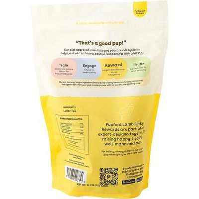 Premios de carne seca de cordero con alto contenido proteico para perros, bolsa de 3.5 oz