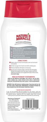 Champú y acondicionador hipoalergénico para perros, botella de 16 onzas líquidas, sin perfume