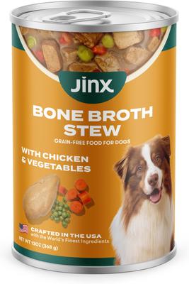 Bone Broth Stew Chicken & Salmon Variety Pack Wet Dog Food, 13-oz can, case of 12