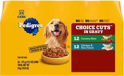 Choice Cuts in Gravy Country Stew & Chicken & Rice Flavor Adult Canned Wet Dog Food Variety Pack, 13.2-oz, case of 24