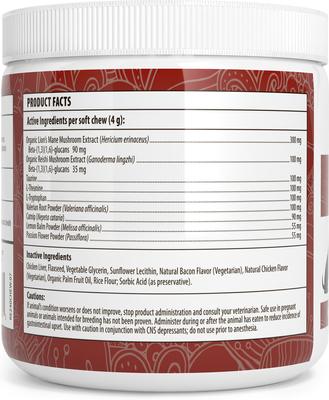 Mushroom Relax Soft Chew Calming Supplement for Dogs & Cats, 60 count