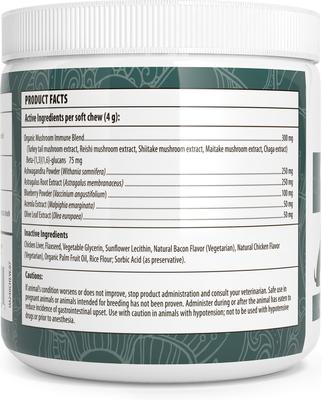 Mushroom Immune Chews Supplement for Dogs & Cats, 60 count