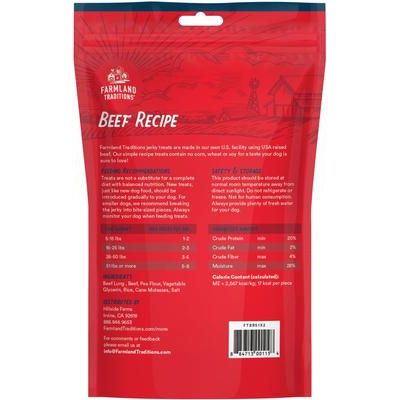 Palitos de carne de res, premios para perros, bolsa de 6 oz