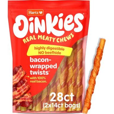 Oinkies - Galletas envueltas en tocino con 100 % tocino real, sin cuero crudo, 14 unidades