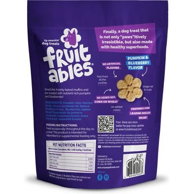 Golosinas para perros con sabor a calabaza y arándanos, bolsa de 20 oz