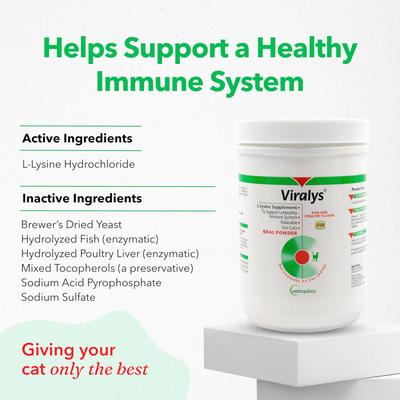 Viralys Powder Immune Supplement for Cats, 21.2-oz