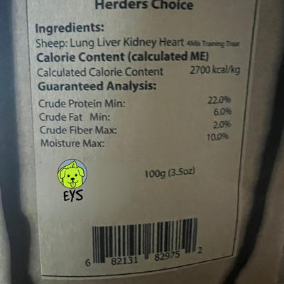 Herders Choice Mixed Lamb Organ Dehydrated Dog Treats, 3.5-oz bag