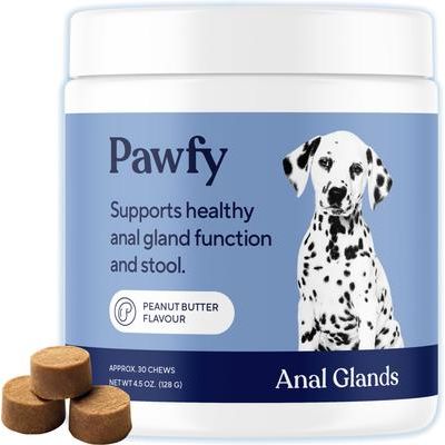 Suplemento para la glándula anal con sabor a mantequilla de maní para perros, 30 unidades