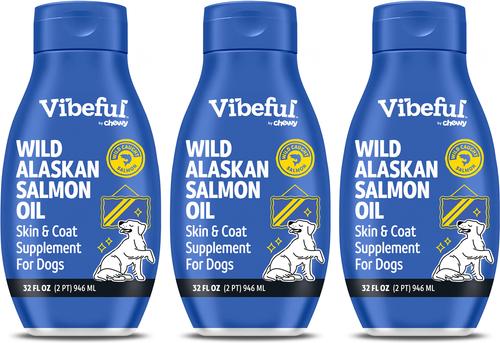 Wild Alaskan Salmon Oil Formula Liquid Skin & Coat Supplement for Dogs and Cats, 32-fl oz bottle, bundle of 2