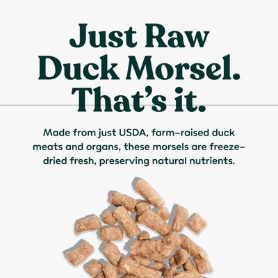 Duck Morsel Grain-Free Freeze-Dried Dog Treats, 2-oz bag