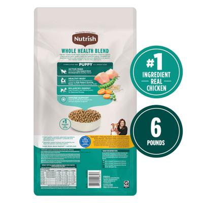 Alimento seco para perros Whole Health Blend Puppy con pollo real y arroz integral, bolsa de 14 lb