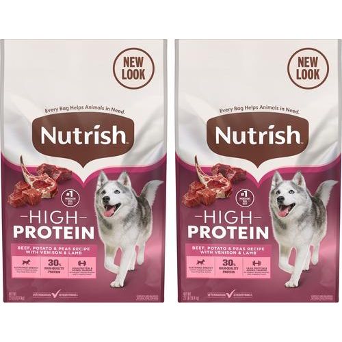 High Protein Beef, Potato & Peas Recipe with Venison & Lamb Dry Dog Food, 4-lb bag (Rachael Ray)