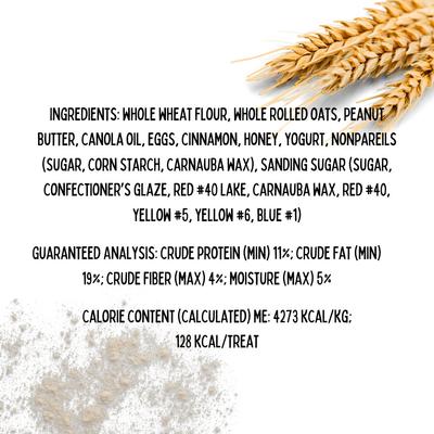 Beach Bum Peanut Butter & Honey Assorted Crunchy Dog Treats, 18 count