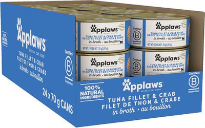 Tuna Fillet with Crab in Broth Wet Cat Food, 2.47-oz can, case of 48