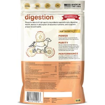 The Missing Link, Digestion Supplement for Dogs & Cats, mezcla de 7 probióticos + prebióticos + jengibre + manzanilla, 454 g.