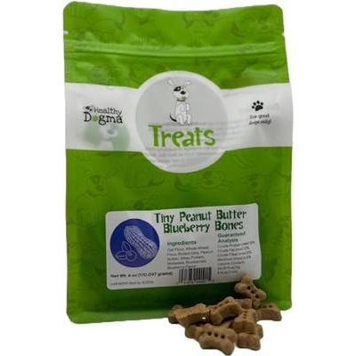 Tiny Peanut Butter & Blueberry Bones Dog Treats, 6-oz bag