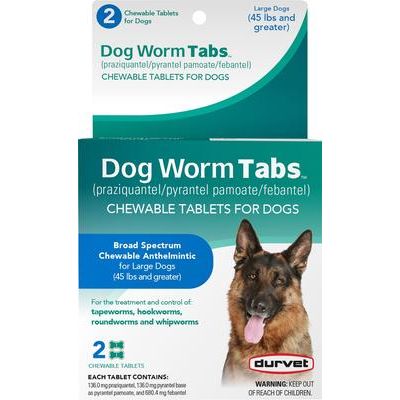 Comprimidos antiparasitarios para perros de razas grandes (20 kg o más), 2 unidades