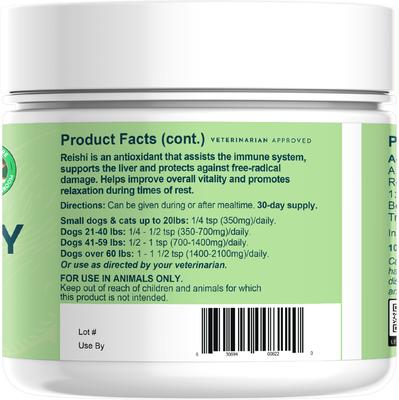 Longevity Reishi Mushroom Cat & Dog Vitamin Supplement