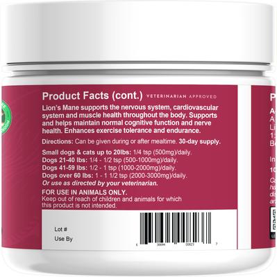 Focus Lions Mane Cat & Dog Vitamin Supplement, 50-gm jar