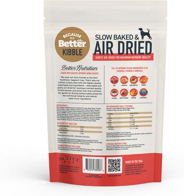 Real Beef & Veggies Slow Baked & Air-Dried Dog Food, 1-lb bag