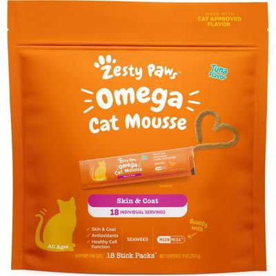 Omega Cat Mousse, Mousse de Atún para lamer., Gatos. 18 unid