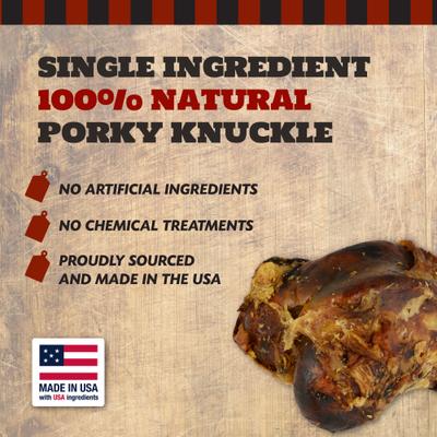 Porky Knuckle Bone Dog treats, 4 count