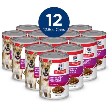 Paquete variado - Comida enlatada para perros Hill's Science Diet Chicken & Barley Entree, sabores: carne de res, cebada y carne de res y verduras