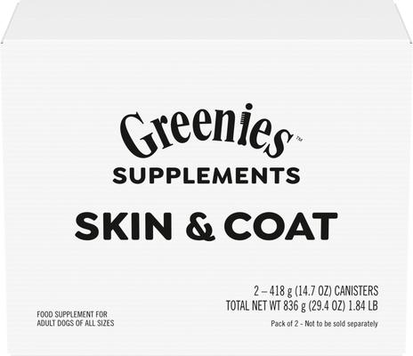 Skin & Coat Chicken Flavored Soft Chew Fish Oil Skin & Coat Supplement for Dogs, 80 count, 14.7-oz tub