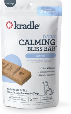 Calming Bliss Bar Peanut Butter & Bacon Flavored Soft & Chewy Calming Supplement for Dogs, 6 count