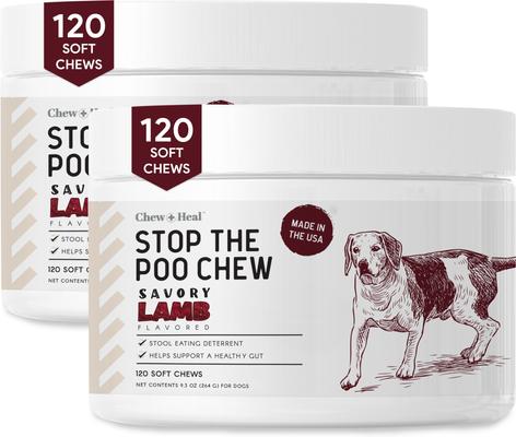 Roasted Lamb Stop The Poo Soft Chew Coprophagia & Digestive Supplement for Dogs, 120 count