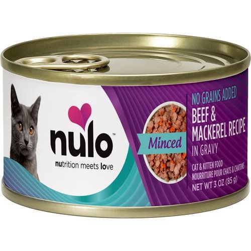 Nulo, FreeStyle Minced Salmon & Turkey, Salmón + Pavo Picados en Salsa, Sin Granos, Gatos y Gatitos, 85 g × 24 latas