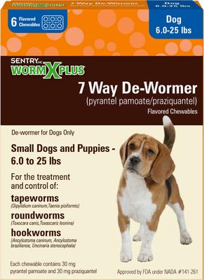 HC WormX Plus 7 Way Dewormer for Hookworms, Roundworm & Tapeworms for Small Breed Dogs, 2 count