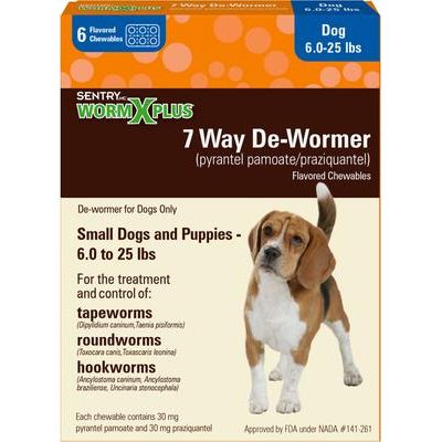 HC WormX Plus 7 Way Dewormer for Hookworms, Roundworm & Tapeworms for Small Breed Dogs, 2 count
