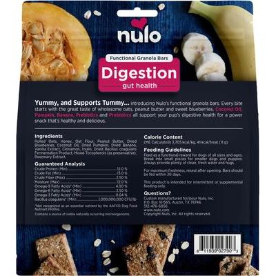 Golosinas funcionales de granola para la digestión de perros, bolsa de 10 oz
