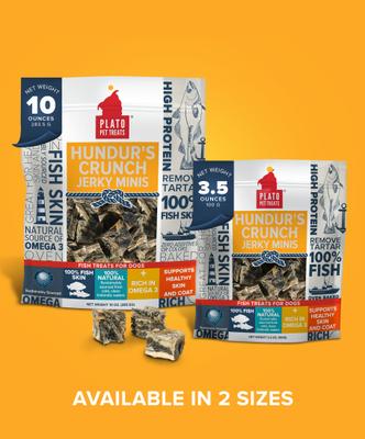 Hundur's Crunch Jerky Minis Dog Treats, 10-oz bag