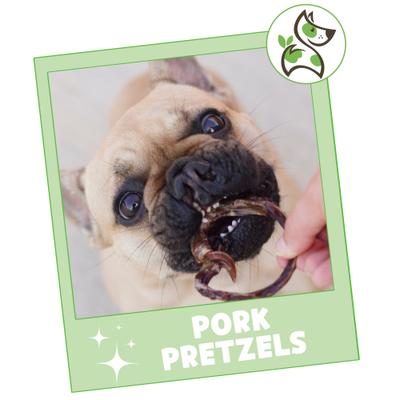 Pork Pretzel Natural Dog Chew Treats, 15 count